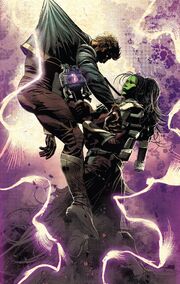 Peter Quill (Earth-616) and Gamora Zen Whoberi Ben Titan (Earth-7528) from Infinity Wars Vol 1 1 001