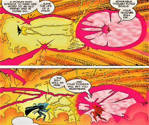 Candra (Earth-616) vs. Ororo Munroe (Earth-616) from X-Men Unlimited Vol 1 7 001