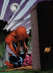 Peter Parker (Earth-616) mourns the loss of Sally Avril from Untold Tales of Spider-Man Vol 1 13