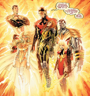 Phoenix Five (Earth-616) and Hope Summers (Earth-616) from Avengers vs. X-Men Vol 1 5 0001