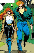 Walking with her father From X-Force #35