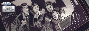 James Barnes Sr. (Earth-616), Winnifred Barnes (Earth-616), James Barnes (Earth-616), and Rebecca Barnes (Earth-616) from Captain America and Bucky Vol 1 620 001