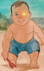 Madelyne Pryor lost Nathan at the beach (Earth-TRN1784)