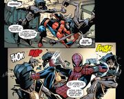 Spider Queens (Earth-616) vs. Peter Parker (Earth-616) from Amazing Spider-Man Vol 1 693 001