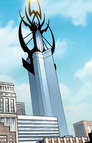 Stark Tower (Columbus Circle, Original) from New Avengers Vol 1 14 001