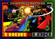 Thor Odinson (Earth-616) and Loki Laufeyson (Earth-616) from Marvel Universe Cards Series IV 0001