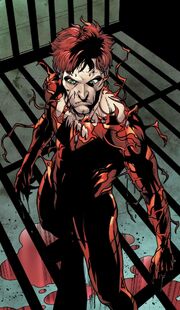 Cletus Kasady (Carnage Clone) (Earth-616) and Carnage (Symbiote) (Earth-616) from Carnage Vol 4 1 001