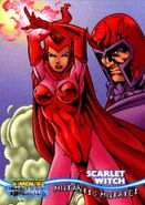 Wanda Maximoff (Earth-616) and Max Eisenhardt (Earth-616) from X-Men Timelines (Trading Cards) 1997 Set 001