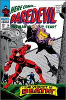 Daredevil #20 "The Verdict Is: Death!" Release date: June 30, 1966 Cover date: September, 1966