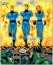 Reed Sue and Johnny arrive on the Alexandrea space station from Fantastic Four Vol 3 38