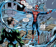 Peter Parker (Earth-1610) and Otto Octavius (Earth-1610) from Ultimate Spider-Man Vol 1 18 001