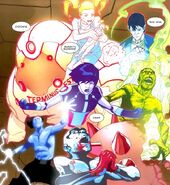 Legion as Delphic, showing Susan in Sunshine, Endgame, Chain, Time-Sink, Styx, and The Bleeding Image From X-Men: Legacy #249