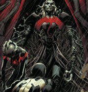 Knull (Earth-616), Miles Morales (Earth-1610), Edward Brock (Earth-616) and Venom (Symbiote) (Earth-616) from Venom Vol 4 3 001