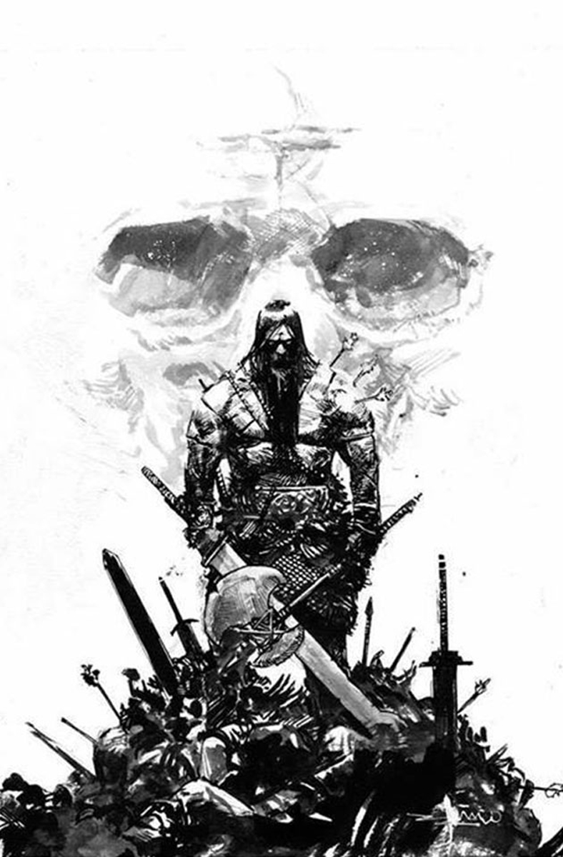 conan the barbarian comic black and white