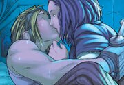 Gertrude Yorkes (Earth-616) and Chase Stein (Earth-616) from Runaways Vol 1 16 001