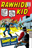 Rawhide Kid #20 "Shoot-Out with Blackjack Bordon" Release date: September 28, 1960 Cover date: February, 1961