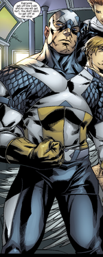 Captain America Future Ultimate Fantastic Four head an anti-mutant regime (Earth-81122)