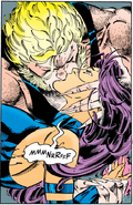 Being harassed by Sabretooth in the Danger Room From X-Men (Vol. 2) #28