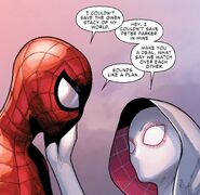 Peter Parker (Earth-616) and Gwendolyn Stacy (Earth-65) from Amazing Spider-Man Vol 3 11 001