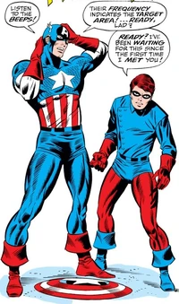 Captain America and Rick Jones as Bucky'"`UNIQ--ref-000002B2-QINU`"'