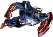 Steven Rogers (Earth-616) in Captain America's Exoskeleton from Captain America Vol 1 438 0001