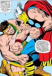 Thor Odinson (Earth-616) versus Hercules from Thor Vol 1 126