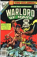 John Carter Warlord of Mars Annual #1 "When Walk the Ancient Dead!" Release date: July 12, 1977 Cover date: 1977
