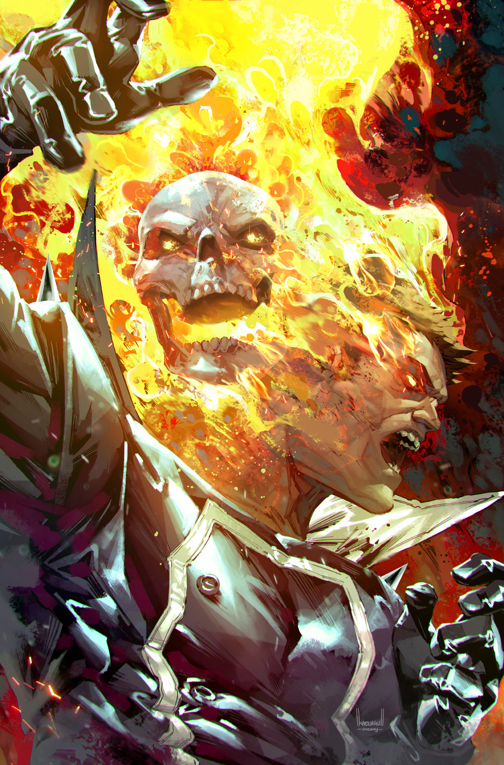 blue ghost rider vs red ghost rider