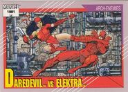 Matthew Murdock vs. Elektra Natchios (Earth-616) from Marvel Universe Cards Series II 0001