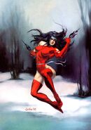 Elektra Natchios (Earth-616) from Marvel Masterpieces (Trading Cards) 1996 001