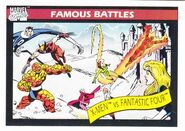 Fantastic Four vs. X-Men (Earth-616) from Marvel Universe Cards Series I 0001