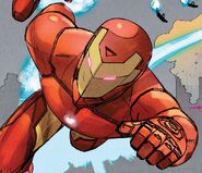 Controlling a spare Iron Man Armor Model 51 From International Iron Man #5