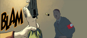 Assassination attempt at Adolf Hitler from Red Skull Vol 1 5