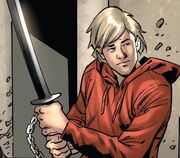 Dylan Brock (Earth-616) and All-Black (Symbiote) (Earth-616) from Venom Vol 5 15 002