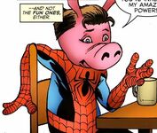 Spider-Ham (Peter Porker) Home to Swiney Girl (Earth-94024)