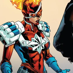 Captain Peace (Carol) (Warp World) (Earth-616) from Secret Warps Ghost Panther Annual Vol 1 1 001.png