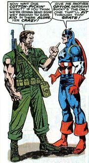 Nick Fury and Captain America circa 1944 from Captain America Annual Vol 1 9