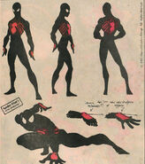 Arte conceitual para o terno preto do Homem-Aranha de Era Marvel #12