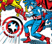 Steve Rogers (Earth-616) Captain America's Magnetic Shield from Avengers Vol 1 6