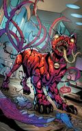 Chewbacca Sassy Danvers (Earth-58163) and Carnage (Symbiote) (Earth-616) from Absolute Carnage Captain Marvel Vol 1 1 001