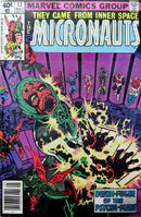 Micronauts #17 "... the Harder They Fall!" Release date: February 12, 1980 Cover date: May, 1980