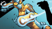 Using her gauntlets, in New Warriors (Vol. 4) #4