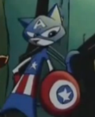 Captain Americat (Steven Mouser) Animated Spider-Ham (Earth-TRN456)