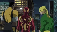 Lucas Cage (Earth-12041), Peter Parker (Earth-12041) and Daniel Rand (Earth-12041) from Ultimate Spider-Man (animated series) Season 1 5 001.jpg (190 KB)
