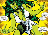 Transformándose por primera vez De Savage She-Hulk #1