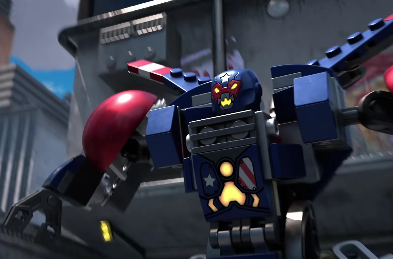 Lego marvel justin hammer best sale