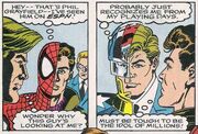 Peter Parker and Phil Grayfield (Earth-616) from NFL Superpro Vol 1 1 0001.jpg