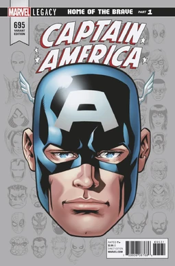 Captain America Vol 9 695 Legacy Headshot Variant