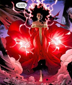Scarlet Witch che invoca la magia del caos