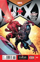 A + X #13 "Captain America + Cyclops: Part 1 of 6" Release date: October 16, 2013 Cover date: December, 2013